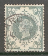 1887 1/- Green SG 211    A Superb Used example with Extra Deep Colour.
