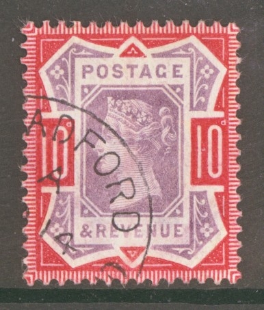 1887 10d Dull Purple + Deep Dull Carmine SG 210a A Superb Used example example with Beautiful Deep Colour. Cat £250+