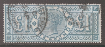 1887 £1 Green SG 212 F.C  A Fine Used Well Centred example