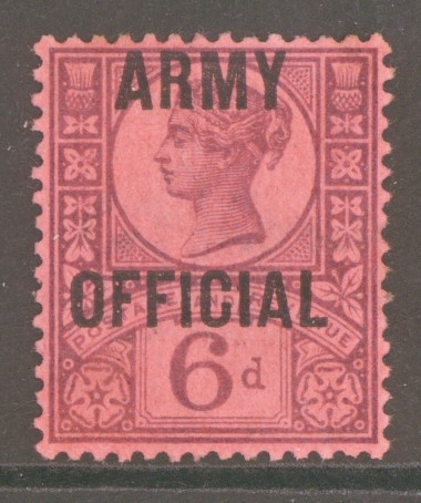 1896 Army Official 6d Purple SG O45 A Fresh Lightly M/M example. Cat £110