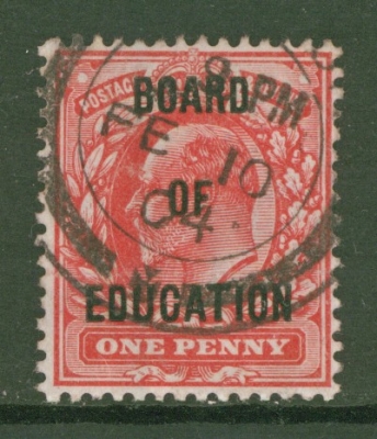 1902 Board of Education 1d Scarlet SG 084 A Fine Used example.