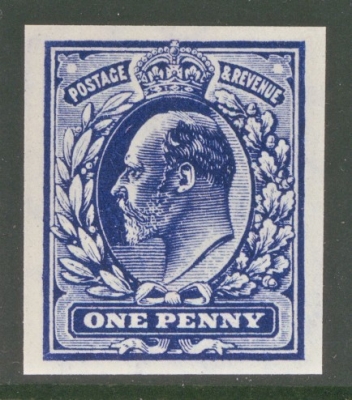 1902 King Edward V11 1d  Trial stamp printed by Bruckman of Munich German