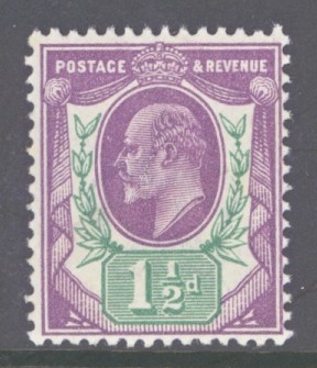 1902 1½d Slate Purple + Green  SG 222  A Superb Fresh U/M example