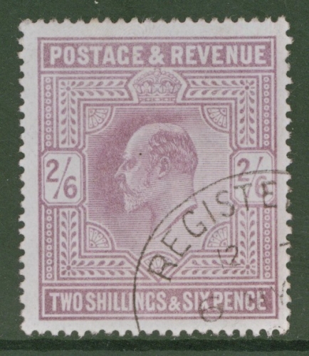 1902 2/6 Lilac SG 260   A Very Fine Used example. Cat £150+