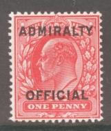 1903 1d Admiralty Official SG 0108. A Fresh U/M example.