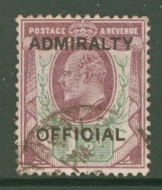 1903 Admiralty Official 1½d Dull Purple + Green SG O103 A Fine Used example leaving clear profile. Cat £150