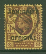 1903 Admiralty Official 3d Dull Orange - Yellow SG O112  A Fine Used example of this Difficult Stamp