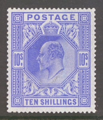  1911 10/- Blue SG 319. A Superb Extra Fresh U/M example