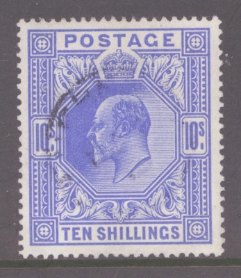1911 10/- Blue SG 319. A Superb Used Well centred example