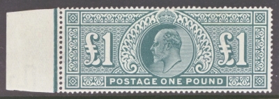 1911 £1 Deep Green SG 320  A Superb Fresh U/M marginal example. ex Gibbons still on original stock card 