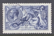 1913 10/- Indigo Blue SG 402  A very fine used well centred example