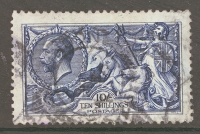 1913 10/- Indigo Blue SG 402  A Good Used example 