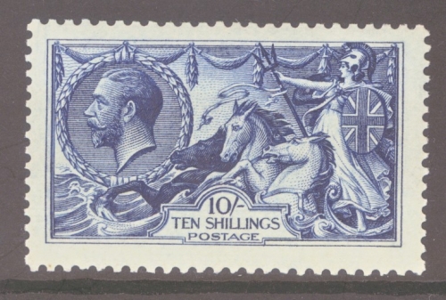 1913 10/- Indigo Blue SG 402  A Fresh Well Centred U/M example with Superb Colour