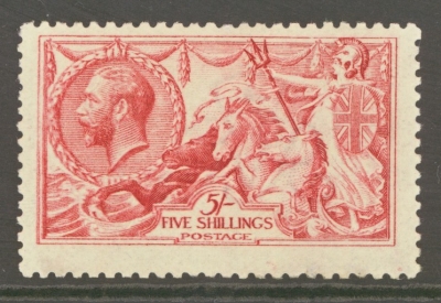 1915 5/- Bright Carmine SG 409 A Superb Fresh U/M example. Cat £1,100