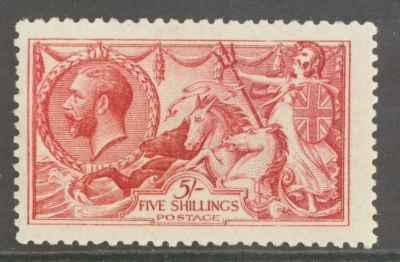 1915 5/- Bright Carmine SG 409 A Fresh U/M example. Cat £1,100