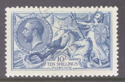 1918 10/- Dull Grey Blue SG 417 A Superb Used example