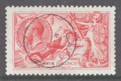 1918 5/- Rose Red SG 416 A Superb Used example.