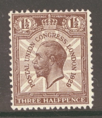 1929 1½d PUC variety 1829 for 1929 SG Spec Ncom7c  A Fresh U/M example 