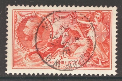 1934 5/- Rose Red SG 451 A very Fine Used example in a bright shade