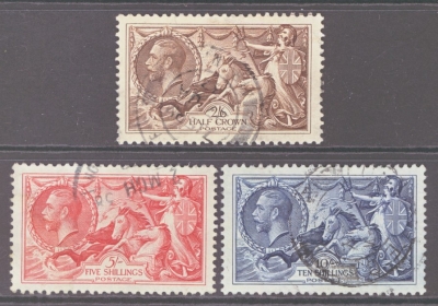 1934 Re Engraved Seahorse Set of 3 SG 450-52 