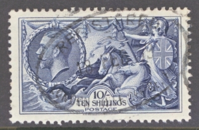 1934 10/- Re-Engraved Seahorse SG 452 - Cat £80
