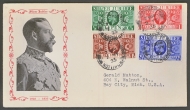 1935 Jubilee Set on illustrated First Day Cover with Typed address cancelled Nottingham CDS.