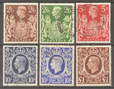 1939 High Value Set of 6  SG 476-78b