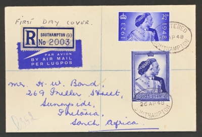 1948 Silver Wedding set on neat First Day Cover