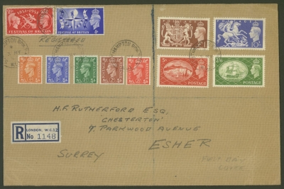 1951 Festival Sets for the 3 issues on a neat First Day Cover