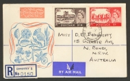 1955 2/6 + 5/- Waterlow Castles on an illustrated FDC with Coventry CDS of 23rd Sept 1955