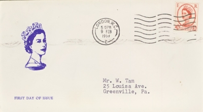 1959 4½d Chestnut on illustrated First Day Cover insignificant stain on reverse