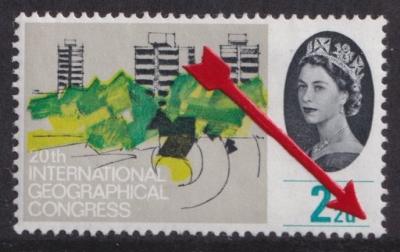 1964 Geographical 2½d Short line under 2½d SG 651a642
