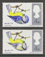 1966 4d Blue Tit with Blue omitted SG 697g A fresh U/M example with normal. Cat £450