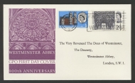 1966 Westminster Abbey on GPO FDC with Westminster Abbey FDI addressed to the Dean of Westminster