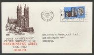 1966 Westminster Abbey 3d phos on Philart FDC with FDI Westminster Slogan Typed address