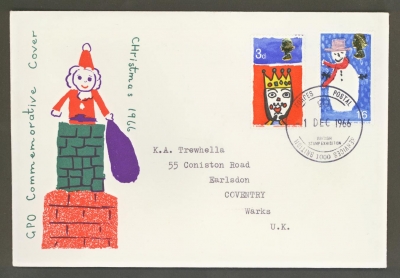 1966 Christmas ord on GPO cover with BFPO FDI