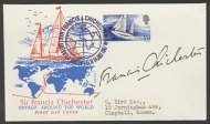 1967 Chichester on Philart FDC with Greenwich FDI Signed Francis Chichester