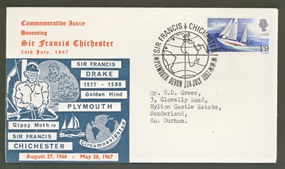 1967 Chichester on Plymouth FDC with Plymouthh FDI