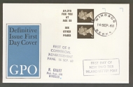 1968 4d Brown Booklet pane on Post Office cover with Windsor FDI