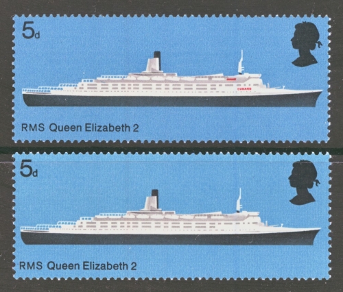 1969 5d Ships with Red Omitted  SG 778c  A Fresh U/M example