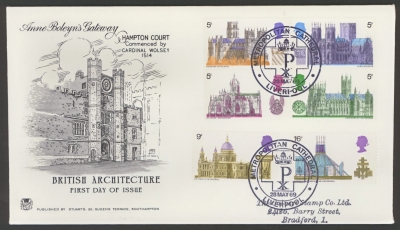 1969 Cathedrals on Stuart cover with Liverpool Cathedral FDI