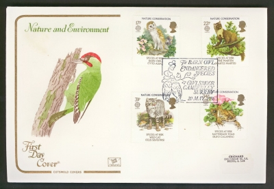 1986 Nature Europa on Cotswold cover with Owlsmoor Camberley FDI