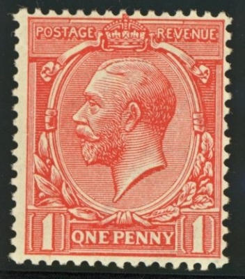 1912 1d Scarlet variety Q for O. SG 357a