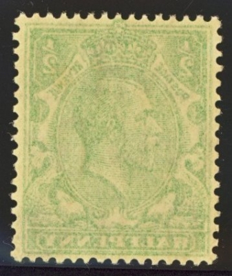 1924 ½d Green SG 418 variety complete offset on reverse. A superb unmounted mint example