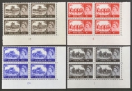 1967 2/6 - £1 Castles No watermark set of 4 in cylinder blocks of 4