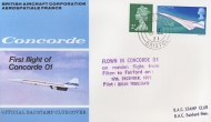 1971 17th Dec Maiden Flight Filton - Fairford - Glos on BAC cover