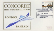 1976 21st Jan Concorde  1st Commercial Flight London - Bahrain 