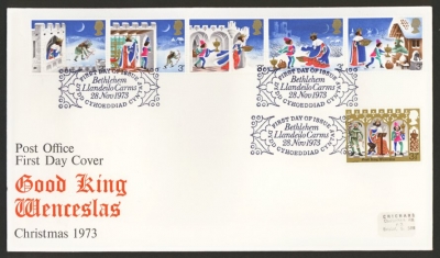 1973 Christmas on Post Office cover with Bethlehem FDI