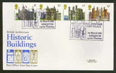 1978 Buildings on Post Office cover Hampton Court FDI