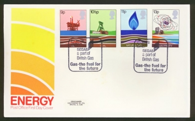 1978 Energy on Post Office cover with SEGAS FDI